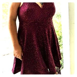 Burgundy Red Homecoming Dress